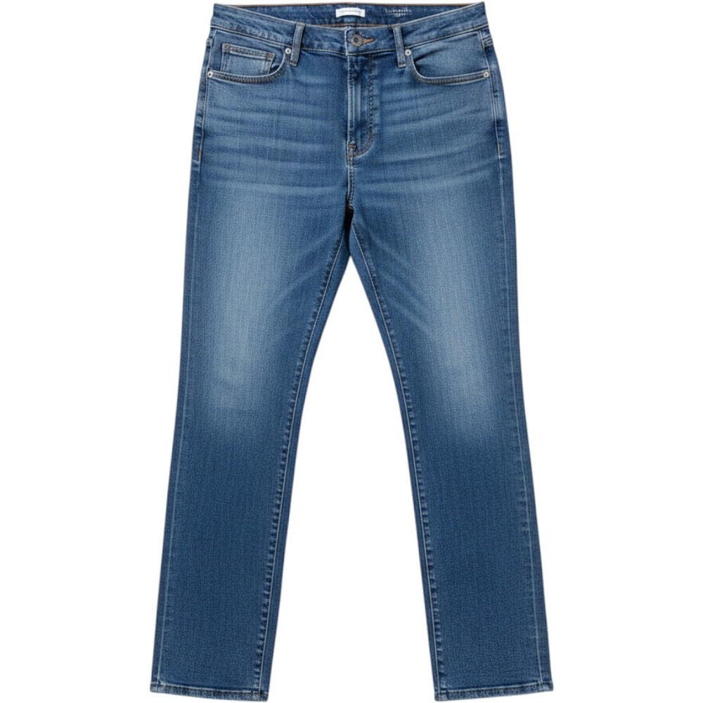 Good American Good Petite Straight Mid Rise Jeans Size 20 Blue‎  Recycled Cotton